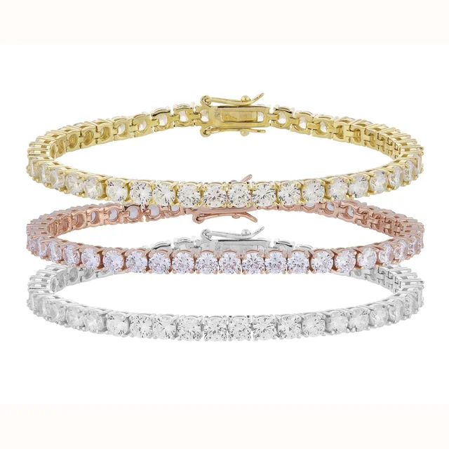 Eros 4mm Rose Gold Tennis Bracelet