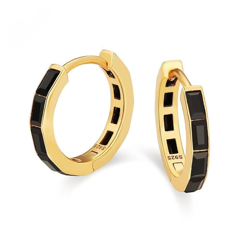 Zemi Black Hoop Earrings