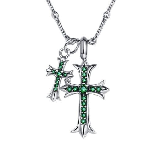 Casey Vintage Silver Cross Necklace