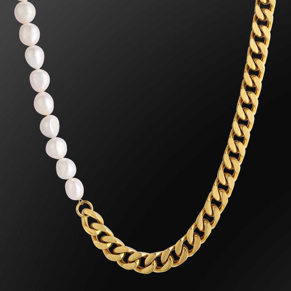 Konos Pearl Cuban Link Necklace