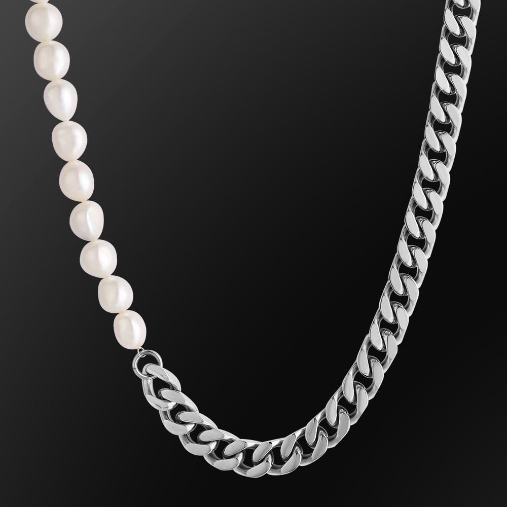 Konos Pearl Cuban Link Necklace