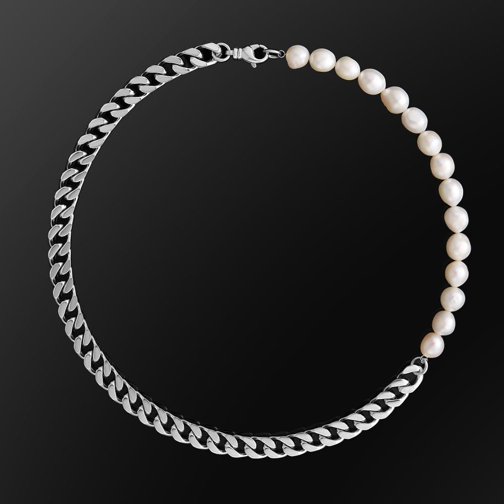 Konos Pearl Cuban Link Necklace