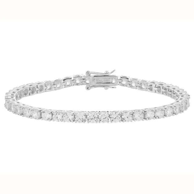 Eros 4mm Silver Tennis Bracelet