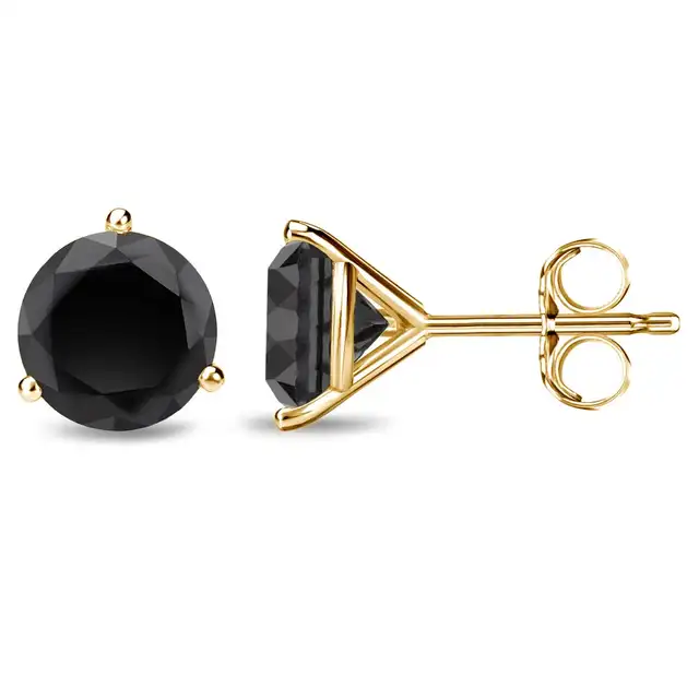 Omari Black Stud Earrings