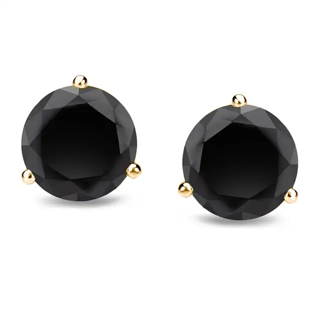 Omari Black Stud Earrings