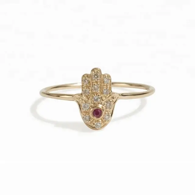 Robin Hamsa Hand Ring