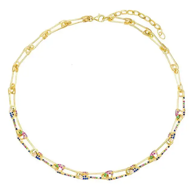 Paperclip Rainbow Choker