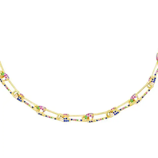 Paperclip Rainbow Choker