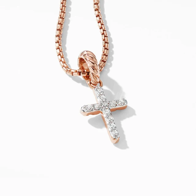 Mikah Silver Cross Pendant Necklace