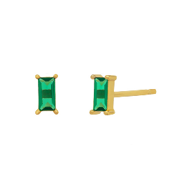 Lyon Emerald Stud Earrings