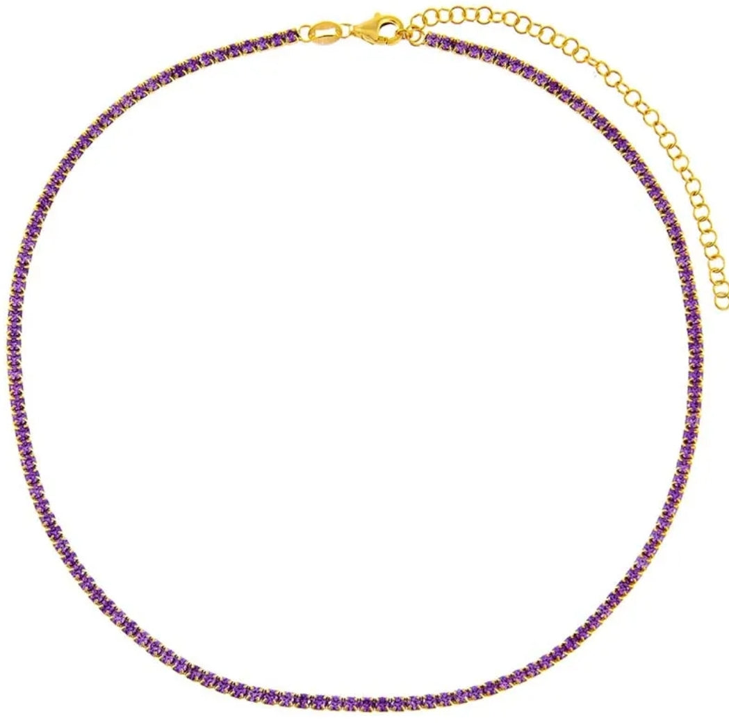 Mela 2mm Colored Tennis Choker