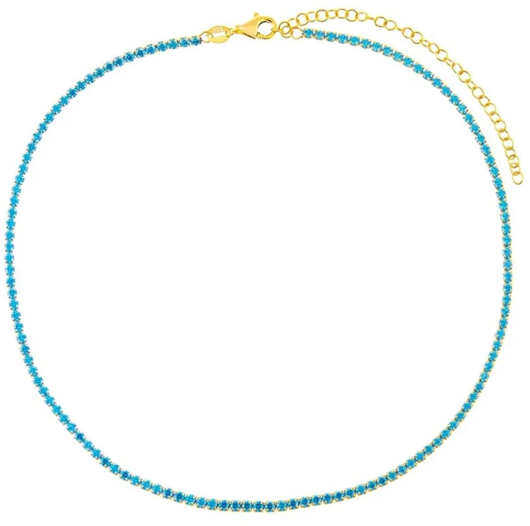 Mela 2mm Colored Tennis Choker